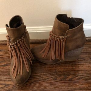 Sbicca Fringe Booties